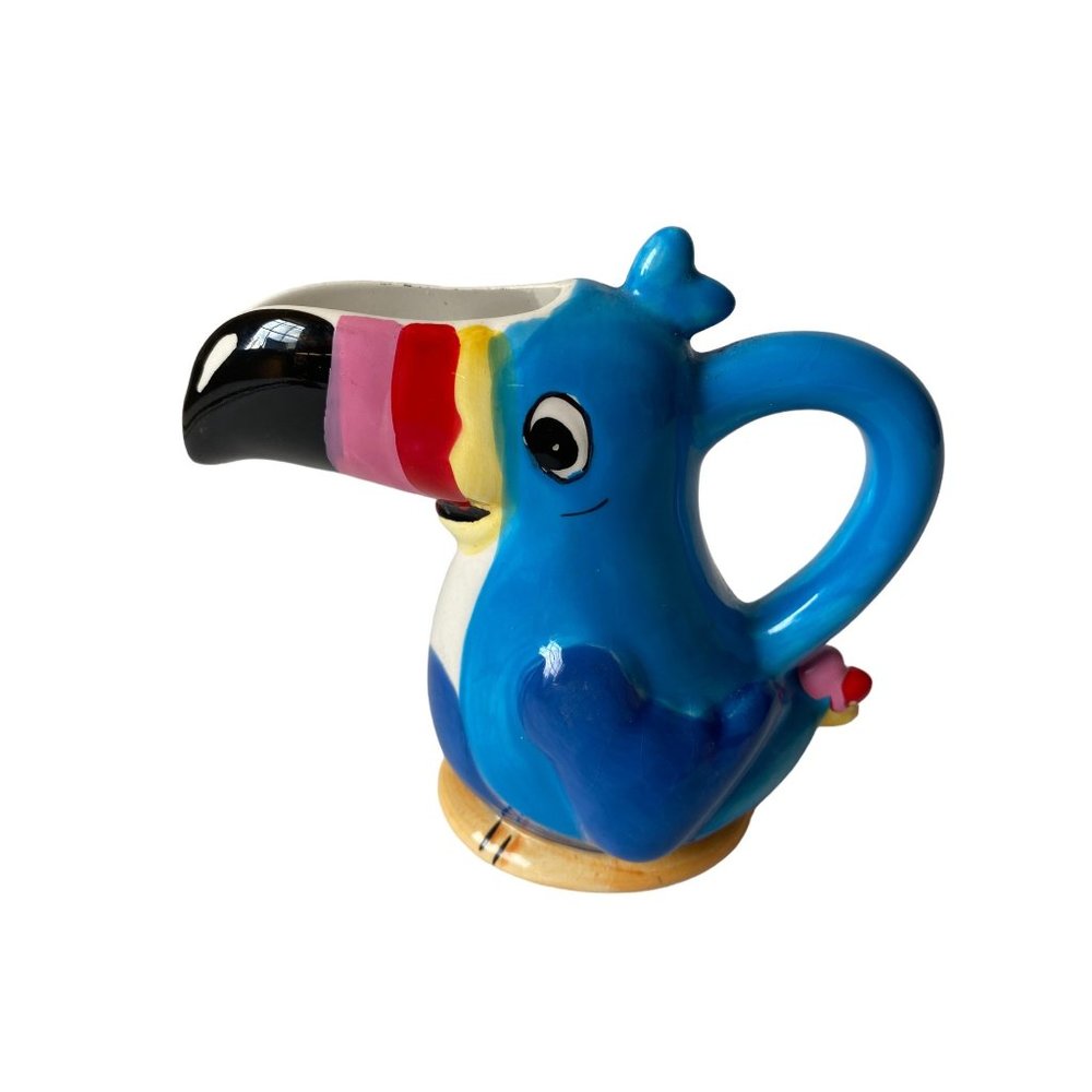 Kellogg's Toucan Sam ceramic‎ mini pitcher with handle creamer 2002 vintage
